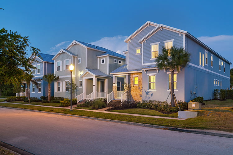 Patriots Landing Neighborhood during Sunset